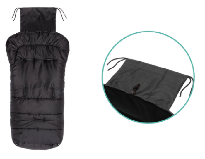 Fillikid Eco Big Fußsack mit Gurtschlitzen für Kinderwagen und Buggy
